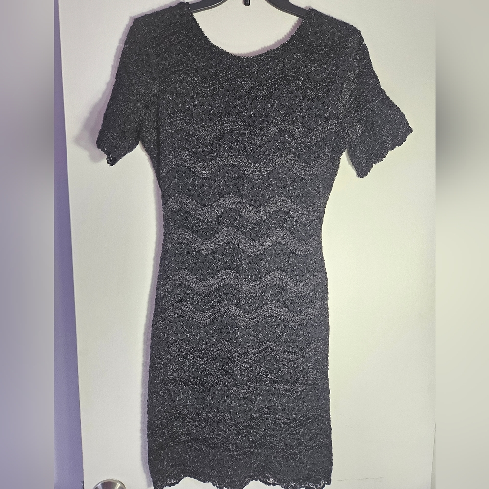 Nina Piccalino Black Lace Size 8 Vintage Dress